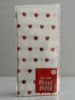Picture of Valentines day heart foil tissue paper 3 sheets white with red foil hearts design New