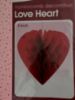 Picture of Red Honeycomb Love Heart Hanging Decoration Valentines day decoration hanging heart