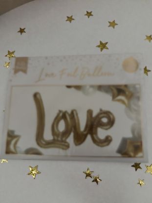 Picture of Gold Love Balloon foil balloon 53 x 77 cm New