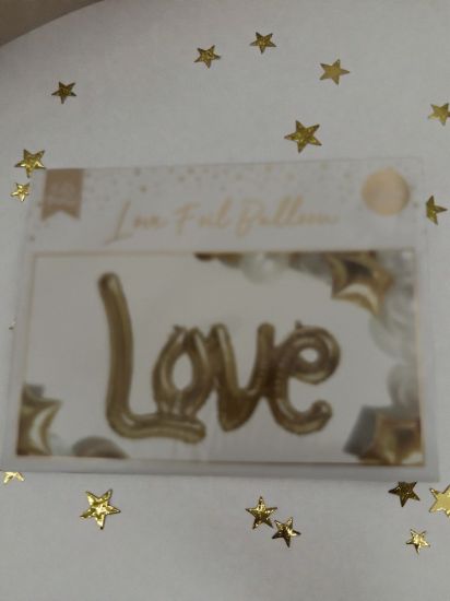 Picture of Gold Love Balloon foil balloon 53 x 77 cm New