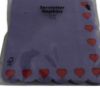Picture of 15 x Paper Party Napkins red Love Hearts on mauve napkins new valentines day napkins