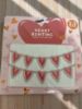 Picture of heart bunting 2.5m paper heart bunting red hearts with pink and rose gold colour