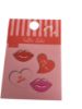 Picture of 4 x Valentines day stickers leather stickers Lips Be mine and you & Me NEW