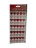 Picture of 50 x Valentine's Day Glitter Heart Stickers Self Adhesive Red heart stickers