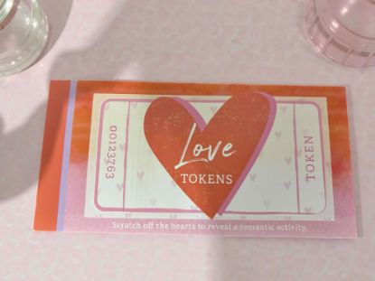 Picture of 10 X valentines day Gift Vouchers Coupons Love Token scratch booklet