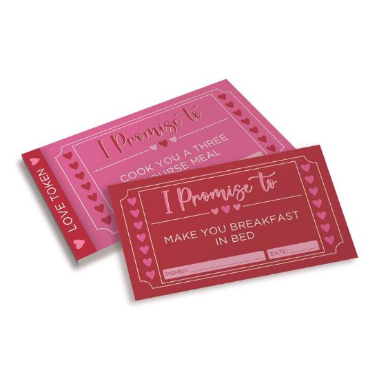 Picture of Valentines day Gift Love tokens 15 tear-off Gift vouchers booklet New