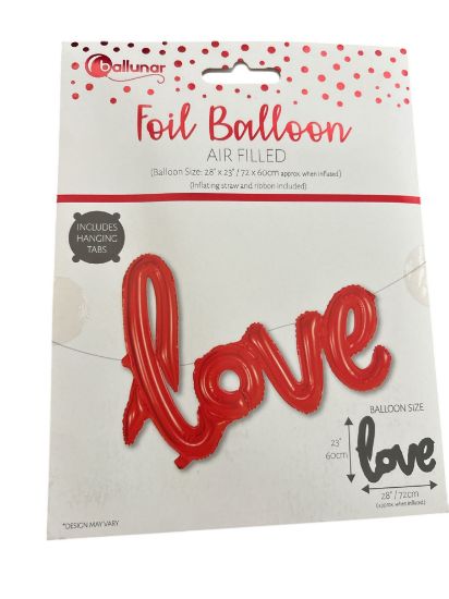 Picture of 28" Valentines Red Love Balloon Foil Valentines Day Balloon