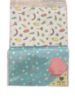Picture of 2 x valentines day gift wrap blue white hearts pink tags galentines day gift wrap