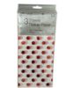 Picture of 3 x sheets red foil polka dot tissue paper valentines day tissue paper sheets Foiled Red New