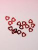 Picture of valentines day table confetti Red Hollow Hearts Table Confetti - 14 grams