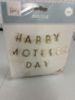 Picture of 3 metres Happy mothers day bunting banner New Gold lettering pink ribbon