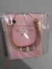 Picture of Thank you mothers day bracelet on pink white stripy ribbon