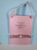 Picture of thank you mothers day bracelet on pink white stripy ribbon