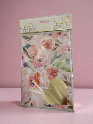 Picture of mothers day Gift wrap set 2 sheets 2 tags country meadow flowers design