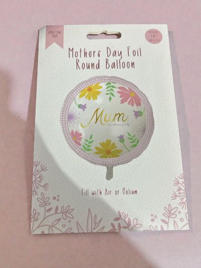 Picture of Mother's Day 18" Round Foil Balloon - Vintage Flowers mothers day balloon decoration