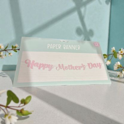 Picture of Happy Mothers day Banner 1.5 metres pink paper banner