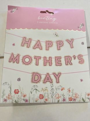 Picture of 3 metres Happy mothers day bunting banner New pink letters