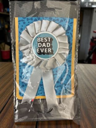 Picture of best dad ever rosette fathers day gift  new