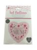 Picture of 18"  MOTHERS DAY HEART FOIL BALLOON Worlds Best Mum Pink Heart NEW