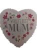 Picture of 18"  MOTHERS DAY HEART FOIL BALLOON Worlds Best Mum Pink Heart NEW