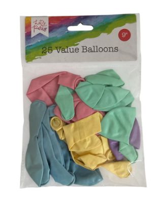 Picture of 25 x 9" (23cm) Rainbow Pastel mothers day Balloons ~ Natural Latex New