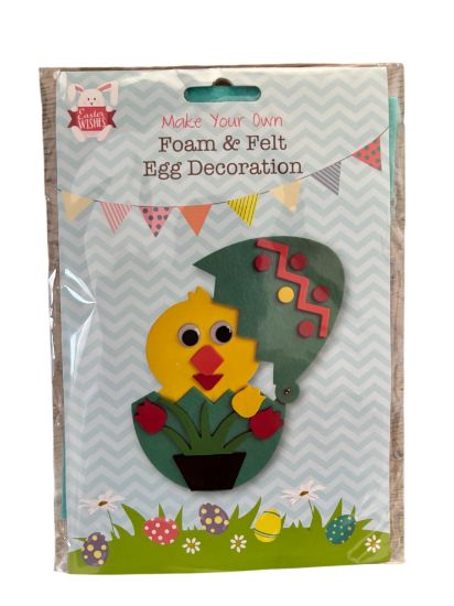 Picture of Make your own Easter Chick in Egg Decoration Easter decoration craft Foam & Felt