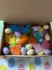 Picture of 27 piece easter bonnet decorating craft kit eggs bunnyd chick carrots stickers