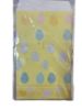 Picture of 10 HAPPY EASTER TREAT BAGS & STICKERS SEALS Yellow with easter egg design NEW