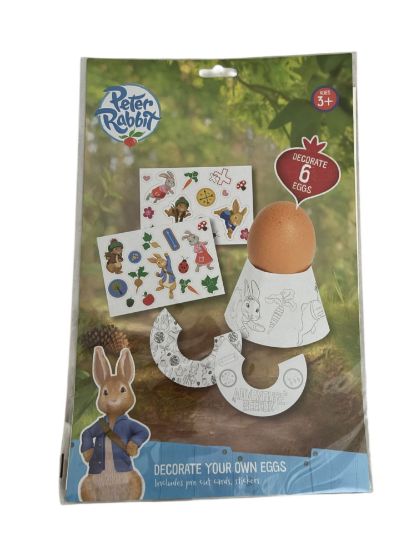 Picture of Peter Rabbit Decorate your own Easter Eggs Activity Craft Pack with pre cut cards and stickers NEW