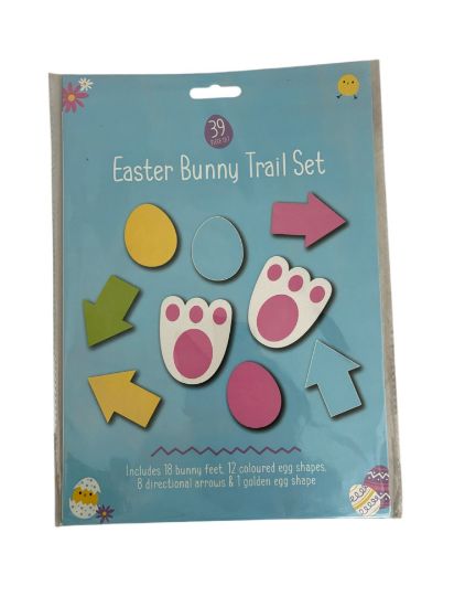 Picture of 39 Pc Easter Egg Hunt Trail Set Kids Hunting Game Feet Arrows Bunny Celebration