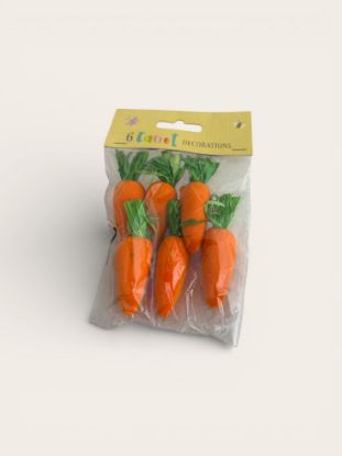 Picture of 6 x Easter bonnet decorations Easter carrots foam decorations new