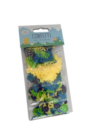 Picture of Happy Easter Table Confetti, Bunny,Chick,Egg happy easter yellow green blue purple