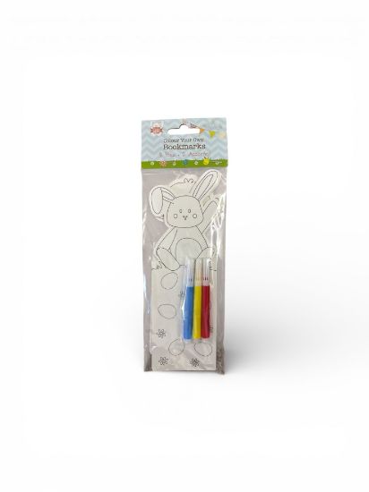Picture of 6 x colour your own Easter Bookmarks Set New with 3 felt tip pens