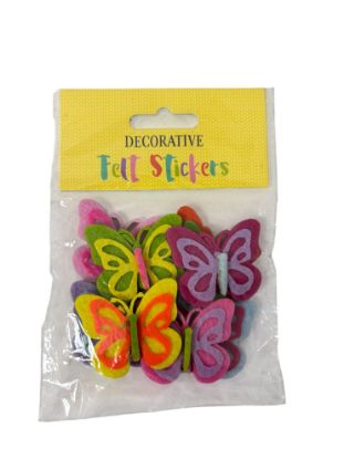 Picture of 8 x felt stickers butterflies easter butterfly
