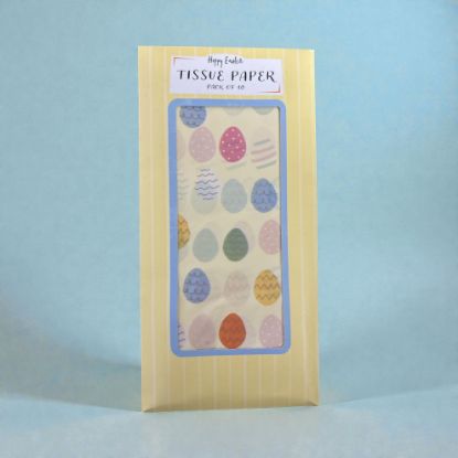 Picture of 10 Sheets Easter TISSUE PAPER HAPPY EASTER Multi EGGS YELLOW boxed