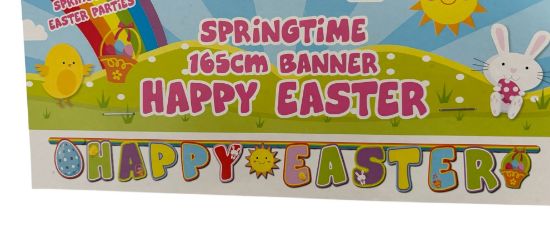 Picture of Happy Easter Banner 165cm Hanging Garland Bunting Egg Hunt Room Garden Decor