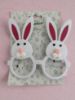 Picture of white easter bunny glasses easter bunny shaped glasses