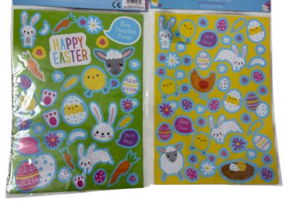 Picture of 2 Sheets of Easter stickers Egg easter Bunny Flowers carrot chick etc New