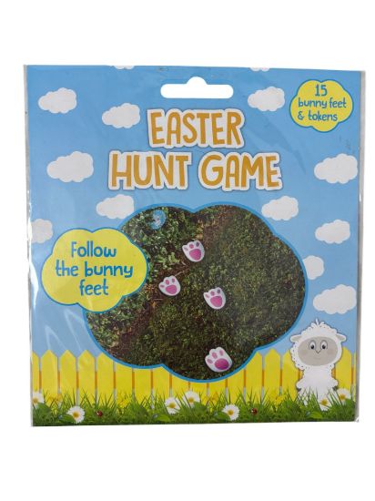 Picture of easter hunt game follow the bunny feet 15 bunny feet and tokens
