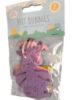 Picture of 8 x felt bunnies easter decoration pale pink, mauve, yellow blue
