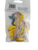 Picture of 8 x felt bunnies easter decoration pale pink, mauve, yellow blue