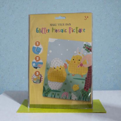 Picture of Easter Chicks Glitter Mosaic Picture Childrens Easter Craft NEW
