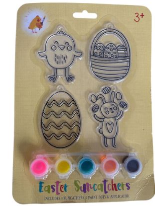 Picture of 4 x Easter Suncatchers with 5 x Paints paint your own Easter suncatchers New