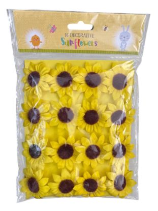 Picture of 16 x sunflowers Craft Easter Bonnet Decorations  Yellow sunflower NEW