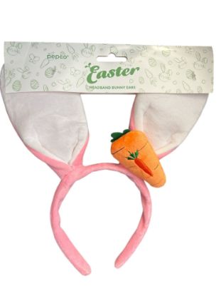 Picture of Easter Bunny Ears Headnabd Easter bunny Alice band with carrot details New