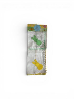 Picture of 2 x Easter Tea Towlels Easter Bunny Tea Towels New