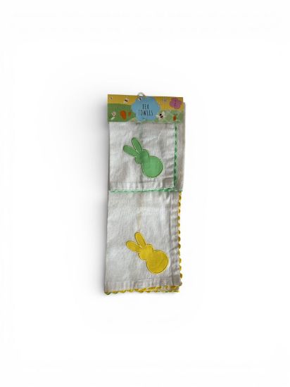 Picture of 2 x Easter Tea Towlels Easter Bunny Tea Towels New