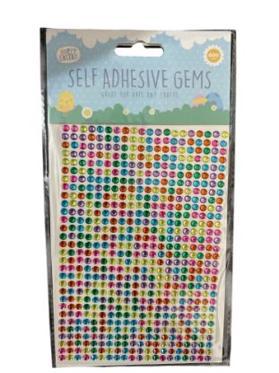 Picture of 600 self adhesive easter gems self adhesive gems 600 x eater gems multicolour