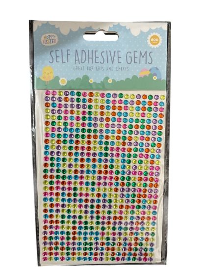 Picture of 600 self adhesive easter gems self adhesive gems 600 x eater gems multicolour