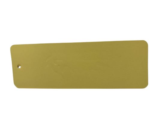 Picture of yellow easter bookmark with tassle and gold foil lettering